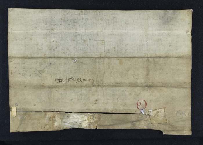 dorse of manuscript