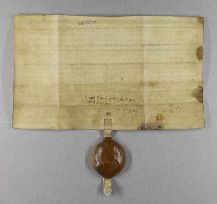 dorse of manuscript