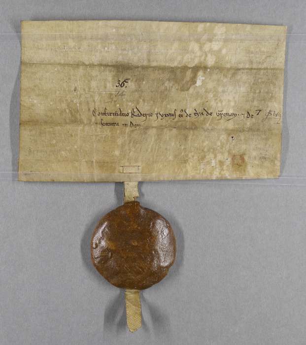 dorse of manuscript