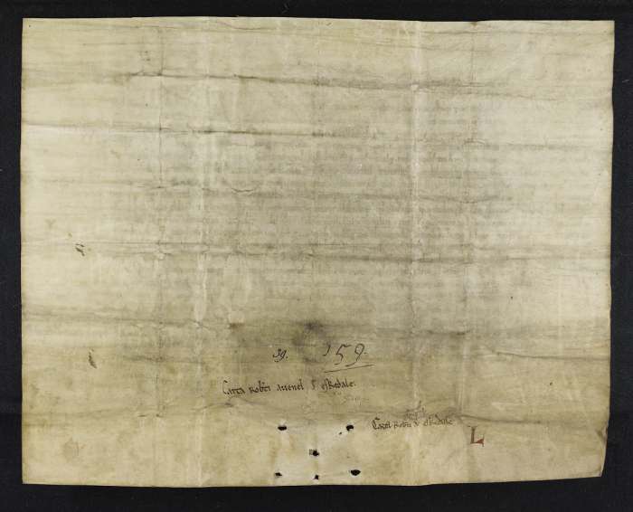 dorse of manuscript