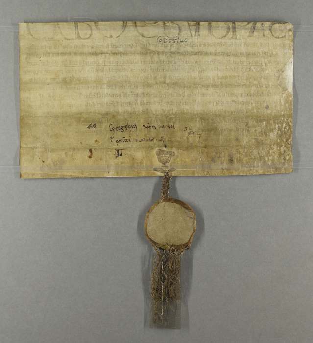 dorse of manuscript